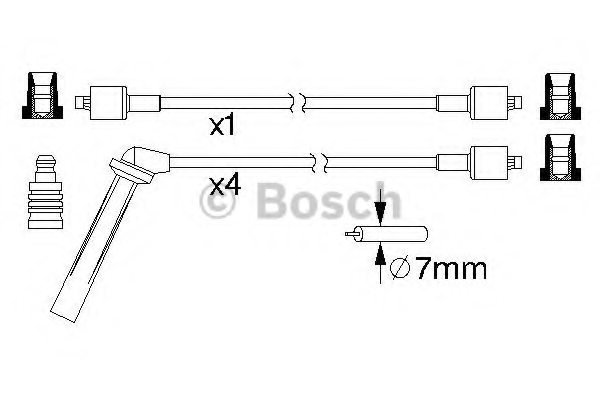 BOSCH 0 986 357 161 Ignition Cable Kit